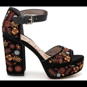 Sam Edelman black Marsha Platformed sandals